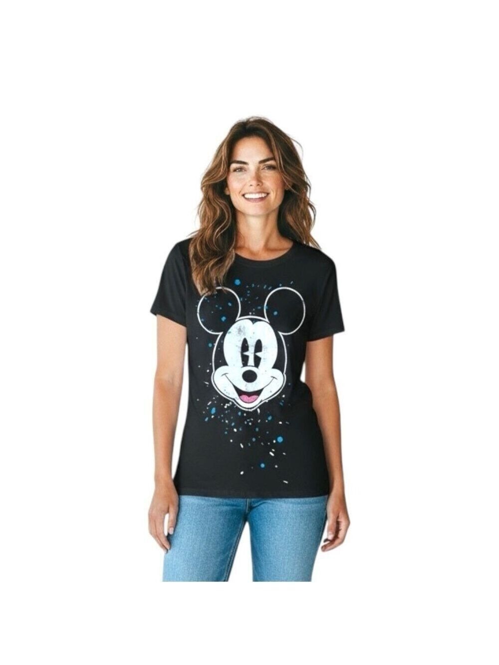 Disney Black Mickey Mouse T-Shirt Women's XS